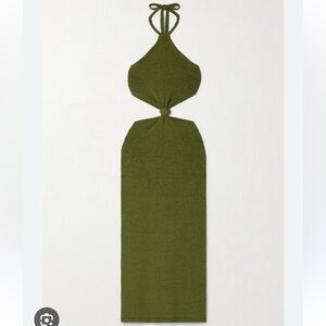Cult Gaia green halter neck dress